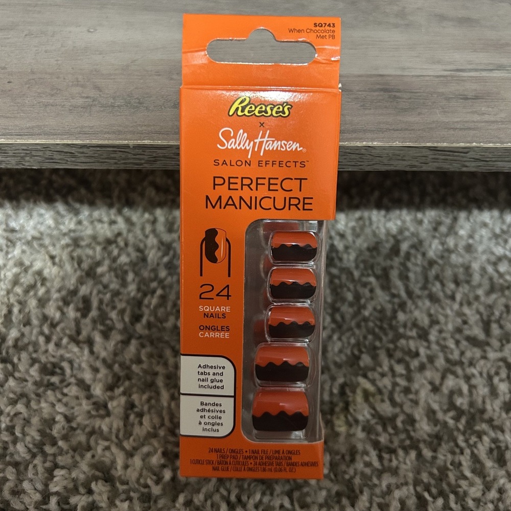 Sally Hanson Reese's Salon Effects Perfect Manicure Halloween Nails Square NEW